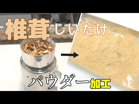 【粉砕テスト】卓上製粉機を使用した椎茸（しいたけ）パウダー作り（コナッピー）