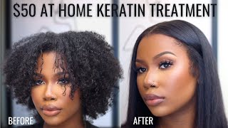 HOW TO USE KERATIN TREATMENT AT HOME TO STRAIGHTEN NATURAL HAIR!