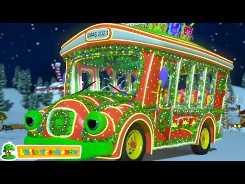 Christmas Wheels on the Bus + More Xmas Carols & Cartoon Videos