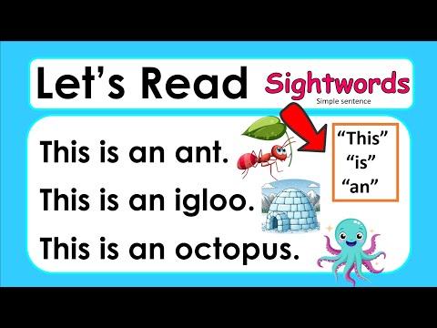 READING LESSON llSIGHTWORDS "This", "is" and "an" in a simple sentence llTeacher Ana Online Learning