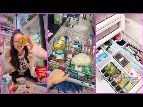 Refrigerating Monthly Foods For Busy Time🎀 | Immersive Fridge Restocking✨