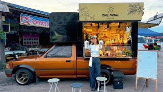 Cafe Vlog Mini Coffee Shop Truck Bar Barista Girl Dream Mobile Kopi Small Business Relax Anxiety