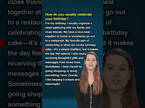 Learn to speak in English about Birthday - English Listening