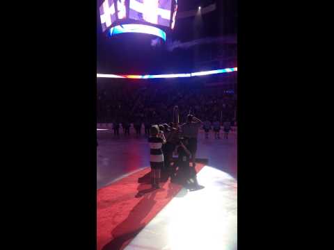 St. Louis Blues & Dallas Star game at the Sprint Center in Kansas City -- National Anthem