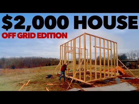 $2,000 HOUSE // WALLS & FOUNDATION // Off-Grid Cabin - Ep. 2