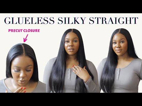 THIS WIG WILL GET YOU OUT IN 5 MINS | PRECUT 5*5 CLOSURE 22-INCH SILKY STRAIGHT | ALIPEARL HAIR