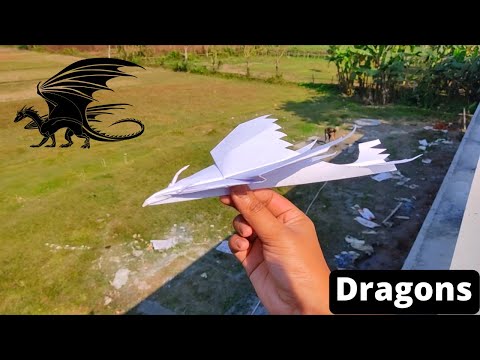 How To Make A Dragon Paper Airplane | Best dragon paper plane