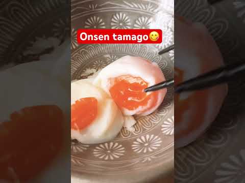 Hot spring soft boiled egg 🥚🤩 #japanesefood #yummy #shortvideo #shorts