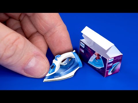 Mini Steam Iron for Clothes. DIY for DollHouse. How to Make Iron