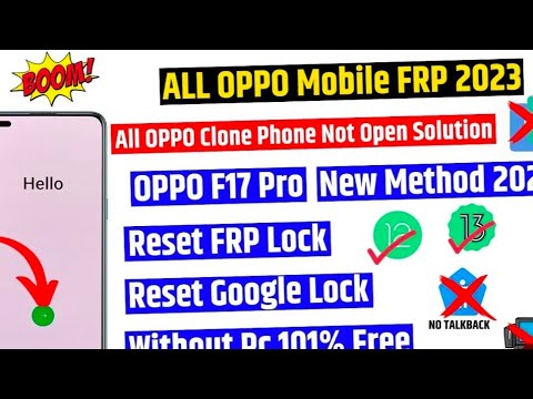 All Oppo Mobile Frp Bypass 2023 | Oppo F17/F17 Pro Frp Bypass (without pc)