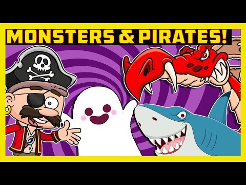 25 MINS Dragon Hunt Pirate & Shark MEGA MIX | Mister Kipley dragon, shark hunt, counting songs