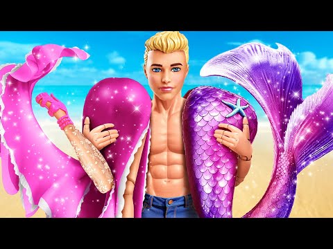 ¡Sorprendo a Ken con mi look de SIRENA! 🧜‍♀️ Transformación Barbie TikTok