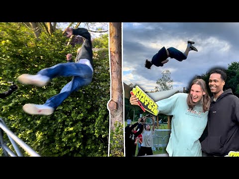 Crazy TREE DIVING! Huge ‘SEND IT ‘ competition & INSANE parkour