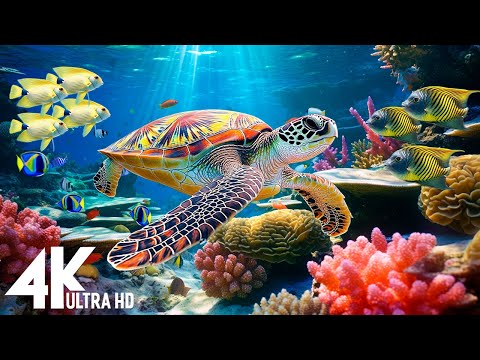 Under Red Sea 4K 🐠 Explore Beautiful Coral Reefs & Vibrant Sea Creatures 🐠 Relaxing Music