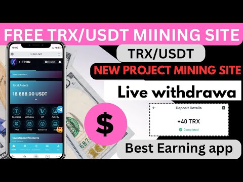 Best Usdt earning Apps 2025 | Free usdt income website | Tron Mining Site