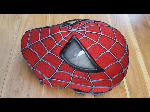 Spider-Man Costume Replica Mask with Magnetic Eye Frames (unfinished)