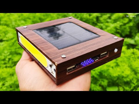 DIY Solar Power Bank with Super bright Light