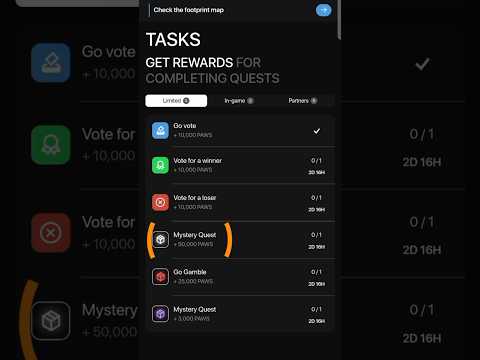 Paws voting again | Paws Airdrop | Paws voting | Paws Mistery Quest Complete | Paws Mistery Quest