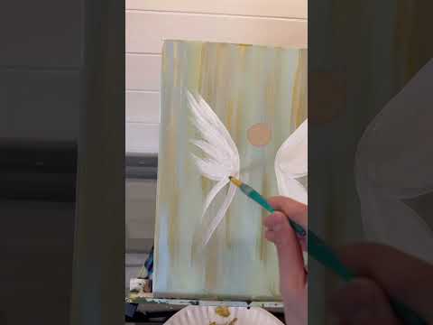 [clip] How to paint easy angel wings ✨🎨 #angel #beginnerfriendly #easypainting #tutorial