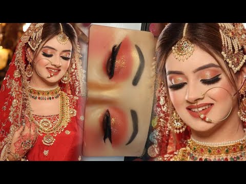 Step -by - Step INDIAN / ASIAN BRIDAL EYE MAKEUP TUTORIAL | Bridal Makeup Tutorial for Beginners |