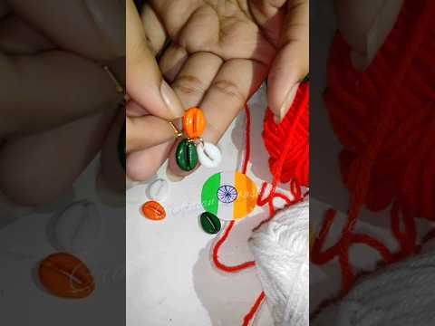 cowrie shell earrings | indian🇮🇳 tricolour earrings | #shorts #trendy #ytshorts #independenceday