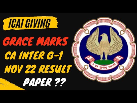 |ICAI Giving Grace Marks | CA Intermedite Group-1| CA Nov Exam Result|