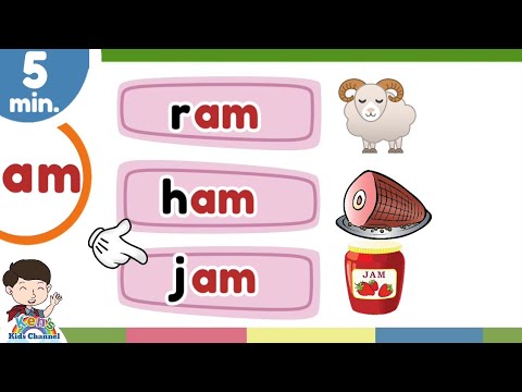 CVC WORDS | "am" Word Family | Short Vowel a | Reading Phonics for Kids