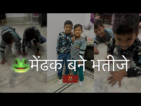 🐸मेंढक बने भतीजे🫢👬 | Rashi Singh Vlogs | shararti bhatije 🤷‍♀️