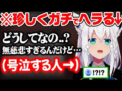 運にも回線にも見捨てられてしまい、渾身のバブ声でヘラらりまくる白上が可愛いw【ホロライブ 切り抜き/白上フブキ】