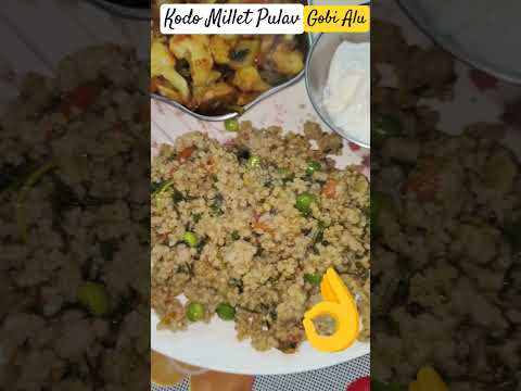 Kodo Millet Methi Matar Pulav #millet #thali #healthy