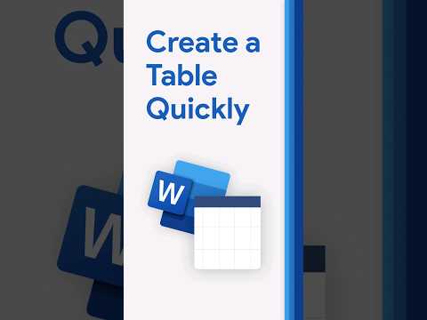 The QUICKEST way to create a table in Word [Quick Tutorial]