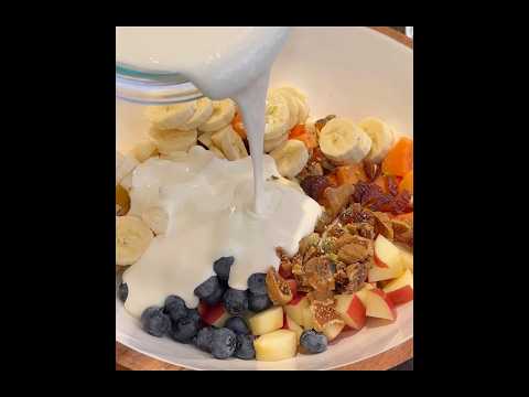 Fruit cream recipe | creamy fruit salad #shorts