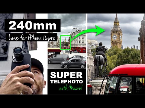 NEW 240mm Telephoto Lens for iPhone 16 Pro (with MACRO Add-Ons)