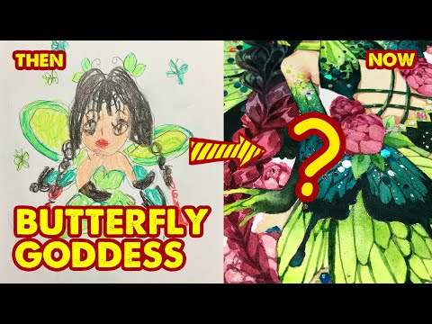 Drawing Butterfly Goddess - Then and Now | Huta Chan Studio