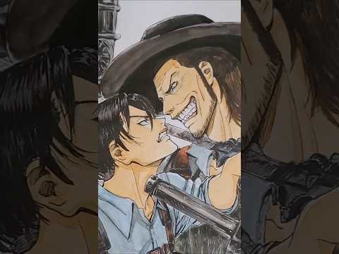 Shingeki No Kyojin Levi Ackerman & Kenny Ackerman #youtubehighfive #snk #aot #shorts #anime