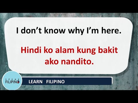 Useful Filipino Phrases using "WHY"