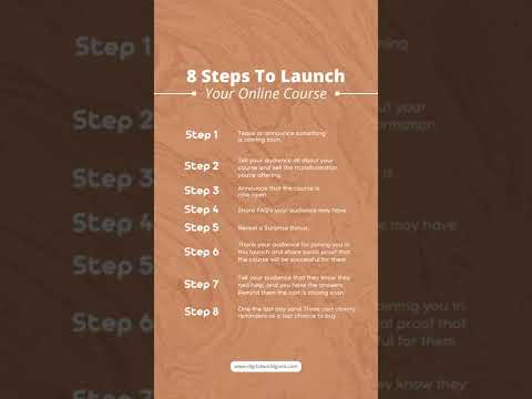 8 Steps to Launch Your Online Course || Learning Online || #digitalmarketingshorts #shorts