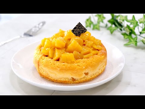 焼くまで5分材料3つでマンゴーチーズケーキ  3 materials cheesecake