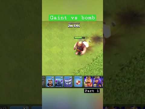 lvl 1 gaint vs lvl 1 bombs | part 1 Clash of clans #clashofclans #coc #games #reels #gaming #shorts