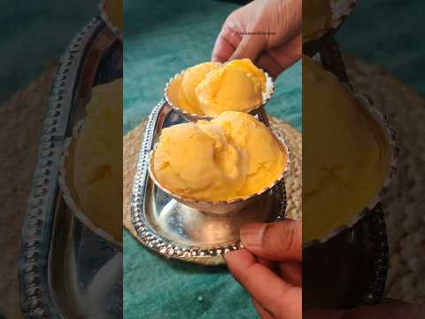 Natural Mango Icecream Recipe | Easy and Simple Creamy Mango ice-cream No crystal #shorts #icecream