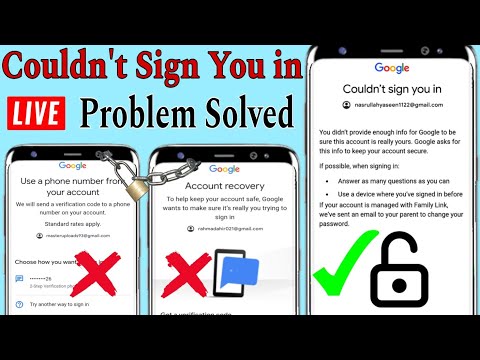 Couldn't sign in google account android || Gmail account couldn't sign you in problem || #gmail