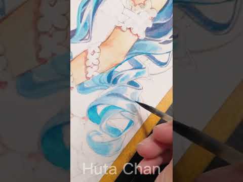 Watercolor Vtuber - Bao the bao the whale #shorts #hutachan