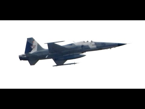 RARE Tactical Air Support Northrop F-5AT Advanced Tiger N696TA landing at Moffett Field (VILLIN13)