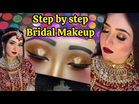 Step by Step Bridal Makeup Tutorial | Makeup Tutorial for Beginners | Simple Eye Makeup Tutorial |