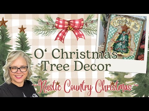 🎄 O' CHRISTMAS TREE  Decor || Hand Painting and Hand Lettering || Country Christmas 2023