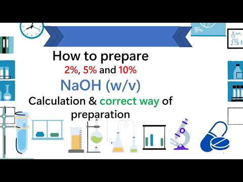 How to prepare 2% NaOH, 5% NaOH and, 10% NaOH solution|| Sodium hydroxide percent solution