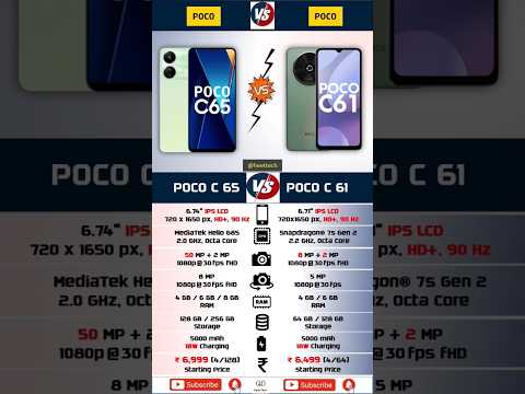 Poco C65 vs Poco C61 Comparison | #shorts #trending