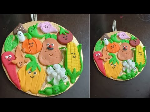 Little Vegetables Clay Painting Tutorial | Super Light Clay Craft Ideas