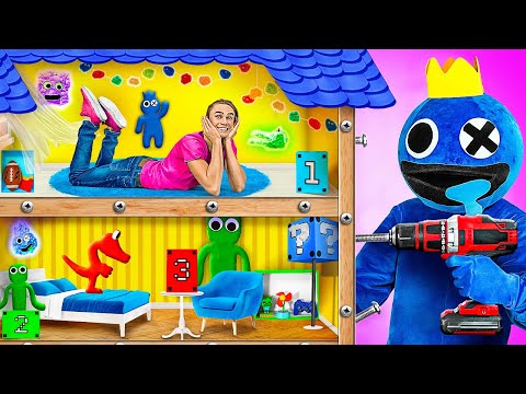 Rainbow Friends Build a SECRET ROOM! Tiny HACKS for an Incredible ROOM MAKEOVER by La La Life Emoji