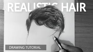 How To Draw Realistic Hair / Drawing Tutorial #hairdrawingtutorial